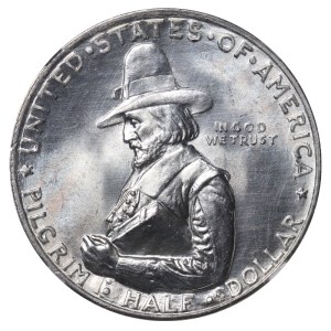 United States, 1/2 Dollar, 1920 year, Pilgrim Tercentenary, NGC, UNC Details