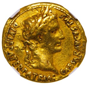 Roman Empire, 1 Aureus, ND (27 BC - 14 AD), L CAESARES AVGVSTI F COS DESIG PRINC IVVENT, NGC, CH VF