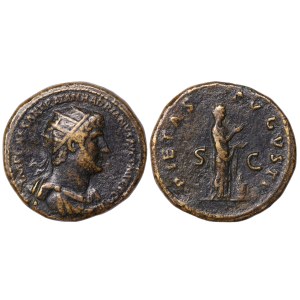 Roman Empire, Hadrian Dupondius 121 AD (ND)