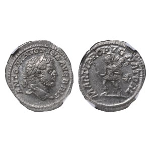Roman Empire, Caracalla, Denarius, 215 AD (ND), NGC, AU