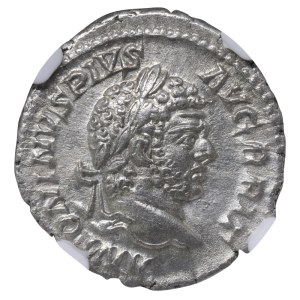 Roman Empire, Caracalla, Denarius, 213 AD (ND), NGC, Ch XF