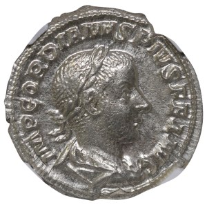 Roman Empire, Gordian III, Denarius, 241 AD (ND), NGC, MS