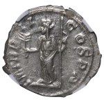 Roman Empire, Severus Alexander, Denarius 223 AD (ND), NGC, Ch AU