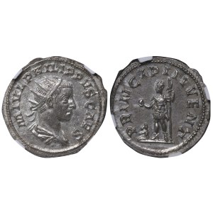 Roman Empire, Philippus II, Antoninianus, 244-246 AD (ND), NGC, AU