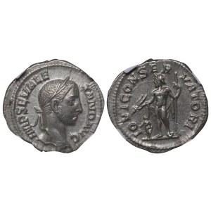Roman Empire, Severus Alexander Denarius 228-231 AD (ND) NGC AU 8222566-003