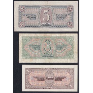 Russia - U.S.S.R., Set of 3 banknotes (1, 3, 5 Rubles), 1934, XF