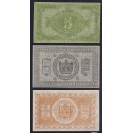 Rosja, zestaw 4 banknotów (1, 3, 5, 10 rubli), 1918–1919, XF–UNC