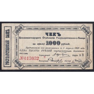 Russia, 1000 Rubles, 1920, VF
