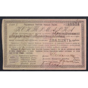 Russia - Ukraine, 20 Rubles, 1919, XF