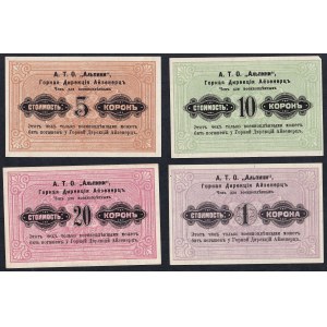 Austria, Set of 4 banknotes (1, 5, 10, 20 Kronen), 1916, UNC