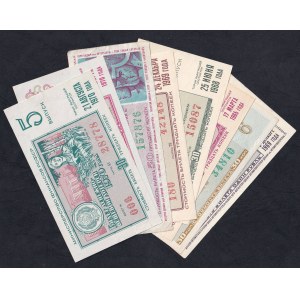 Russian SFSR - U.S.S.R., 1965 and other issues, AU, Group of different lottery tickets