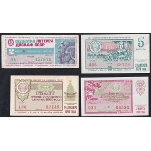 Russian SFSR - U.S.S.R., 1965 and other issues, AU, Group of different lottery tickets