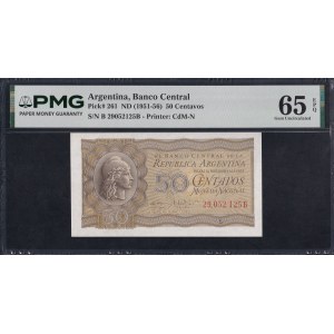 Argentina, 50 Centavos, 1951-56, Gem UNC 65 EPQ