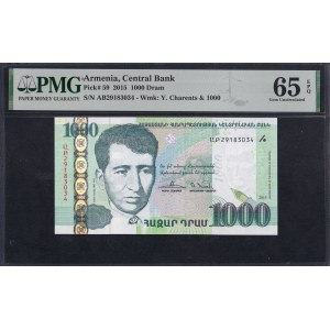 Armenia, 1000 Dram, 2015, Gem UNC 65 EPQ