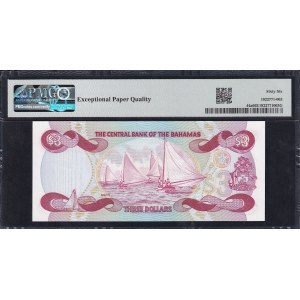 Bahamy, 3 dolary, 1974 (1984), Gem UNC 66 EPQ