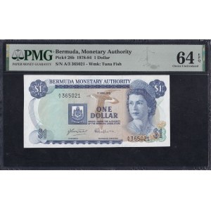 Bermuda, 1 Dollar, 1978-84, Choice UNC 64 EPQ