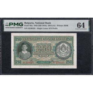 Bulgaria, 250 Leva, 1943 (1944), Choice UNC 64