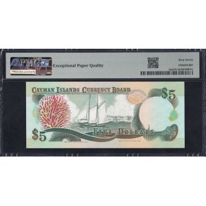 Kaimaninseln, 5 Dollar, 1991, Superb Gem UNC 67 EPQ
