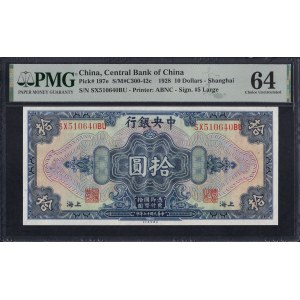 Chine, 10 dollars, 1928, UNC 64 « Choice »