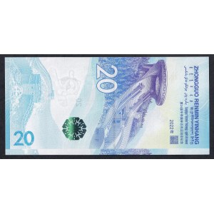 Čína, 20 juanů, 2022, UNC