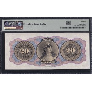 Kostarika, 20 pesos, 1899, Gem UNC 66 EPQ
