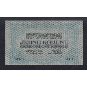 Czechoslovakia, 1 Koruna, 1919, XF