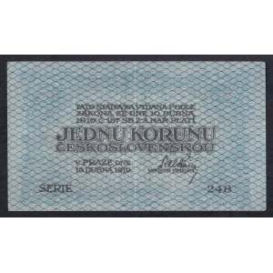 Czechoslovakia, 1 Koruna, 1919, XF