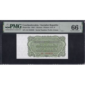 Czechoslovakia, 5 Korun, 1961, Gem UNC 66 EPQ
