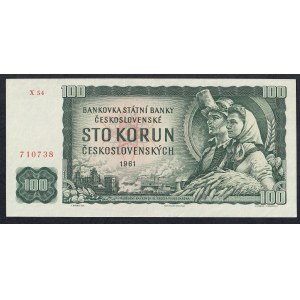 Czechoslovakia, 100 Korun, 1961, XF-UNC