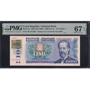 Czech Republic, 1000 Korun, 1985(1993), Superb Gem UNC 67 EPQ