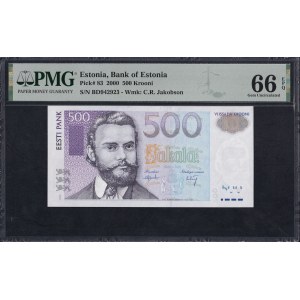 Estonia, 500 Krooni, 2000, Gem UNC 66 EPQ