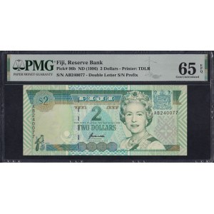 Fiji, 2 Dollars, 1996, Gem UNC 65 EPQ