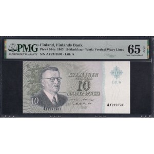 Finland, 10 Markkaa, 1963, Gem UNC 65 EPQ
