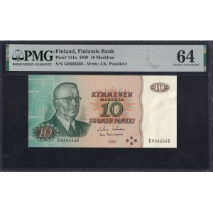 Finland, 10 Markkaa, 1980, Choice UNC 64