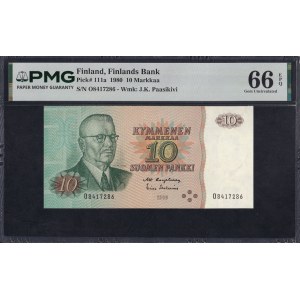 Finland, 10 Markkaa, 1980, Gem UNC 66 EPQ