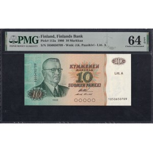 Finland, 10 Markkaa, 1980, Choice UNC 64 EPQ