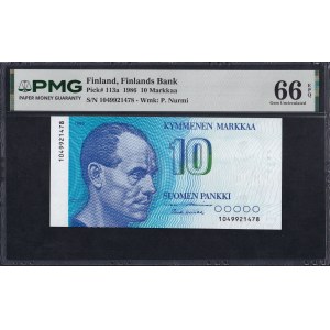 Finland, 10 Markkaa, 1986, Gem UNC 66 EPQ