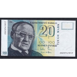 Finsko, 20 mark, 1993, UNC