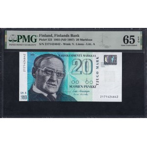 Finland, 20 Markkaa, 1993 (1997), Gem UNC 65 EPQ