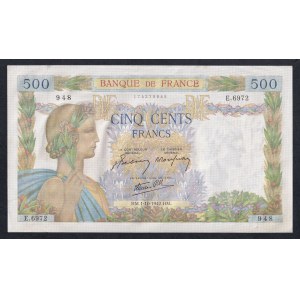 France, 500 Francs, 1942, AU
