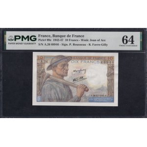 France, 10 Francs, 1942-47, Choice UNC 64