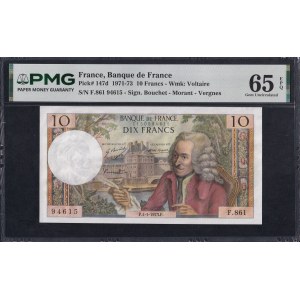 France, 10 Francs, 1971-73, Gem UNC 65 EPQ
