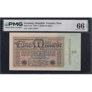 Germany, 1 Milliarde Mark, 1923, Gem UNC 66 EPQ