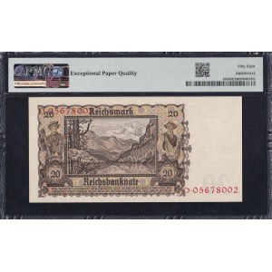 Germany, 20 Reichsmark, 1939, Choice About UNC 58 EPQ