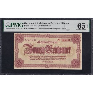 Germany, 20 Reichsmark, 1945, Gem UNC 65 EPQ