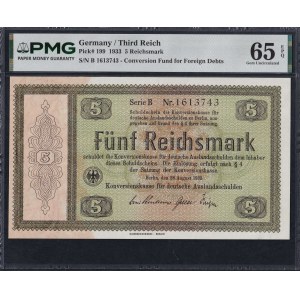 Germany, 5 Reichsmark, 1933, Gem UNC 65 EPQ