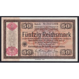 Německo, 50 říšských marek, 1933–34, aUNC