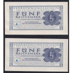 Germany, Set of 5 banknotes (5 Reichsmark), 1944, UNC
