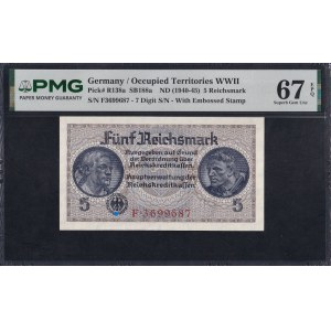 Germany, 5 Reichsmark, 1940-45, Superb Gem UNC 67 EPQ