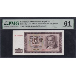 Germany (GDR), 5 Mark, 1964, Choice UNC 64